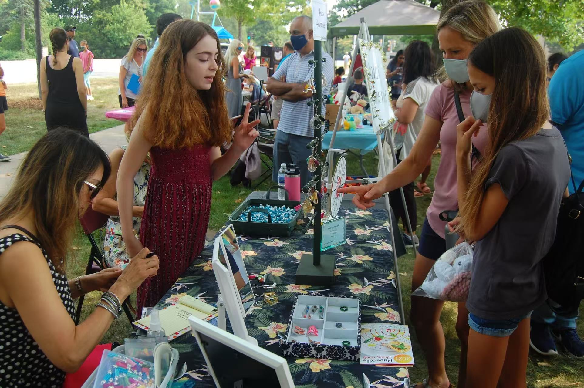 Kidpreneur booth interaction during a previous fair